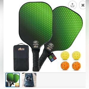 NWT Gorilla Gear Pickleball Two Player Set with Carrier Bag
